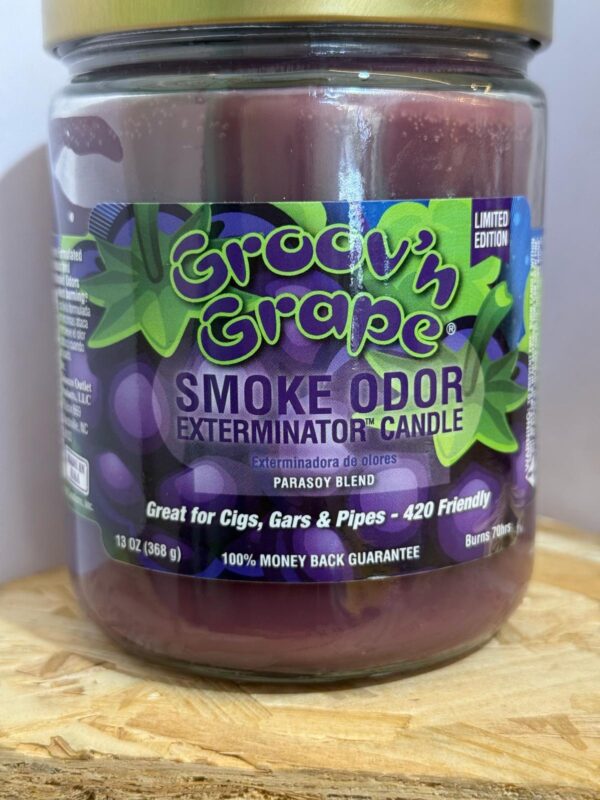 trippy hippie smoke odor exterminator candle grape