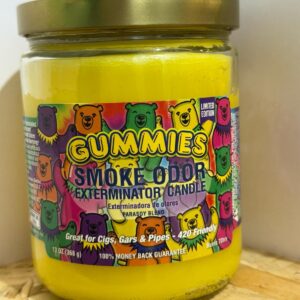 trippy hippie smoke odor exterminator candle gummies