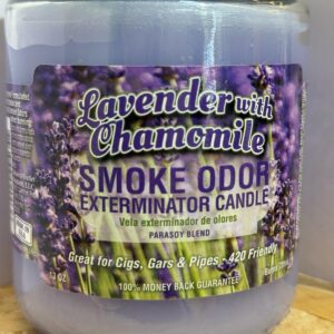 trippy hippie smoke odor exterminator candle lavender with chamomile